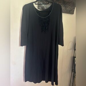 Eileen Fisher Black Midi Dress